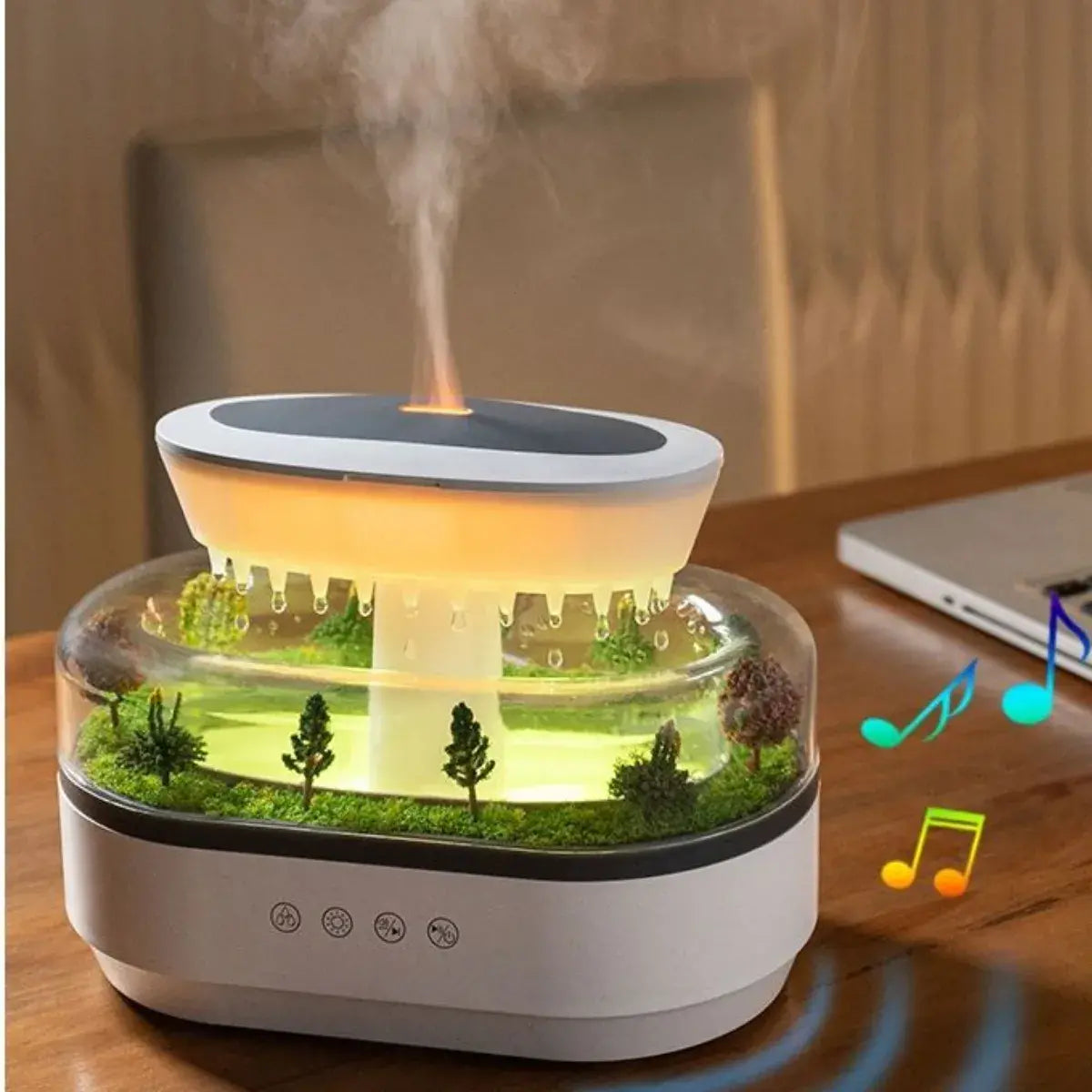 PureRain™ - 心地よい雨音と香りで、都会の喧騒を忘れる「癒しの空間」を。
