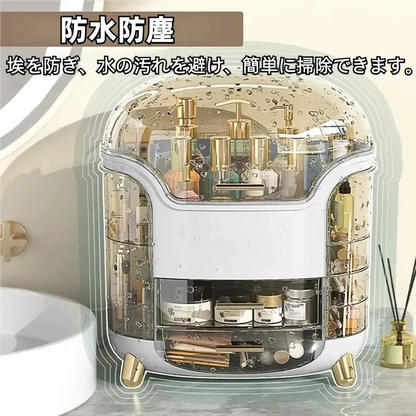 CrystalBox™ もう化粧台のごちゃごちゃに悩まない！美しく整う大容量コスメ収納
